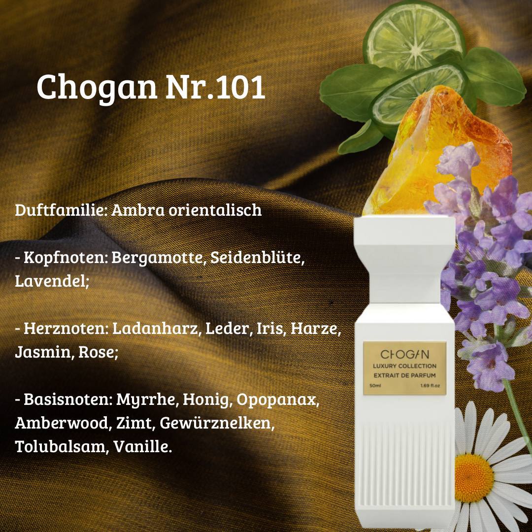 Luxury Unisex Parfüm - Chogan Nr. 101 **Velvet Amber Skin** - Sparfüm - Home of Fragrances