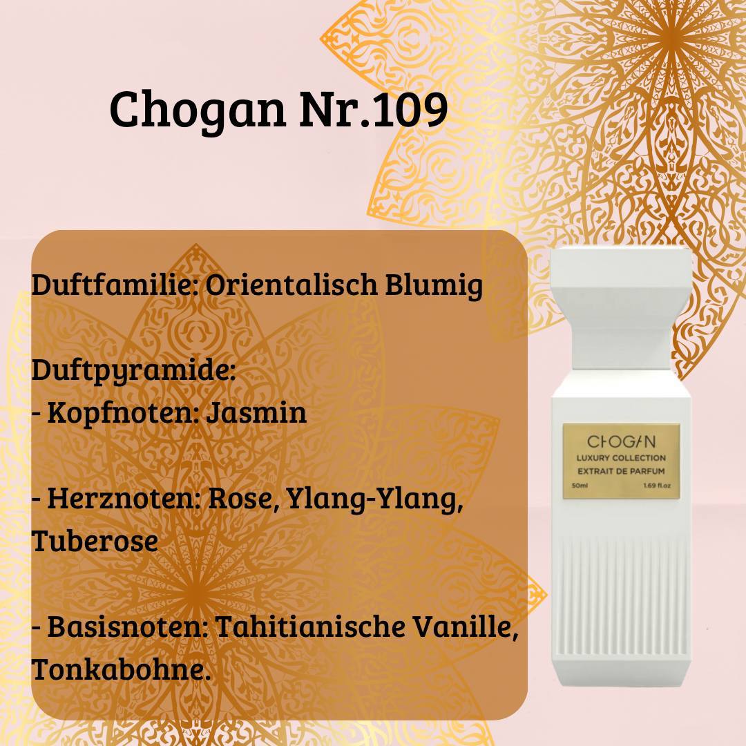 Luxury Damen Parfüm - Chogan Nr. 109 **J'adore L'or** - Sparfüm - Home of Fragrances